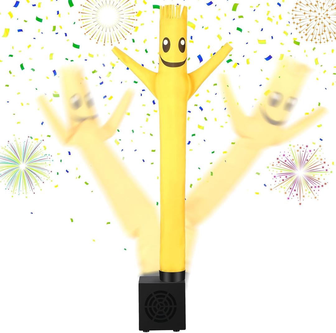 Poen Easter Gifts for Kids Mini Wacky Waving Inflatable Tube Guy with Blower Gag Toy Gift Inflatable Tube Man Birthday Desktop Decor Dancing Blow up Man for Office Party Decor (Lively)