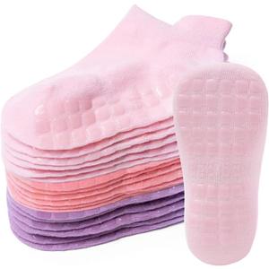 Baby Non Slip Ankle Socks with Grippers for 0 Months-10 Years Old Walking Socks (9-pairs/2402c)