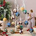 Lenwen 16 Pcs Angel Christmas Ornaments Vintage Angel Christmas Ball Decorations Colorful Xmas Decorative Hanging Ball for Xmas Tree Party Tree Decor