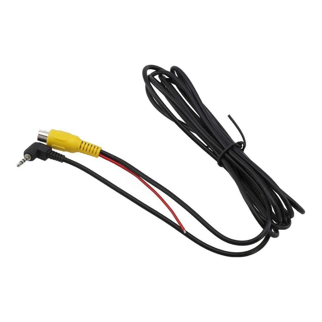 YuYue Electronic Aux 2.5mm to RCA Female Cable with Trigger, Car Aux AV-in Jack to RCA Adapter for GPS Tablet Dash Cam Car DVR Camcorder Reverse Backup Rear View Camera