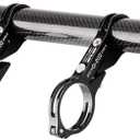 GUB 31.8MM Double Clamp Carbon Fiber Super Long Bike Bicycle Handlebar Extender Extension Light Lamp Computer Phone Mount Bracket Stand Holder