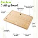 GR Kraft Stainless Steel & Bamboo Double-Sided cutting boards non toxic, Durable, Knife-Friendly Design, Microplastic-free, large cutting board Chopping Meat, Fish, Chicken, Bread, Fruits & More, 18.8"L x 0.6"W
