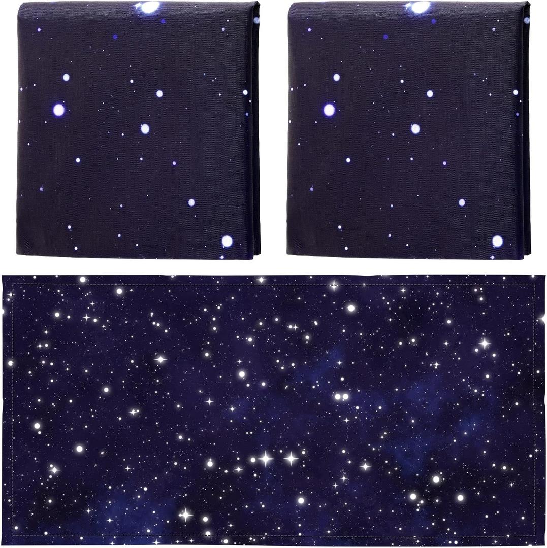 Hortsun Pack of 2 Fluorescent Light Covers 4 x 2 Feet Magnetic Ceiling Light Cover Room Supplies for Home Office(Star Sky)