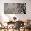 Wall Art Abstract Art Vintage Wall Decor Tree Painting Wall Decor Modern Retro Home Decor Tan Canvas Painting Framed Artwork for Living Room Bedroom Office 20" x 40"