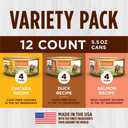 Instinct Original Pate Wet Cat Food, Grain Free Recipe - Variety Pack, 5.5 Ounce (Pack of 12) (EXP 10/15/28)
