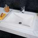 American Standard 0643001.020 Studio Drop in Sink with Center Faucet Holes, 7.00 in wide x 17.75 in tall x 21 in deep