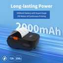 Portable Label Maker Machine with Tape, 3 Inch Thermal Sticker Label Printer, Wireless Bluetooth Barcode Label Printer for Small Business & Office, Compatible for Smartphones & PC