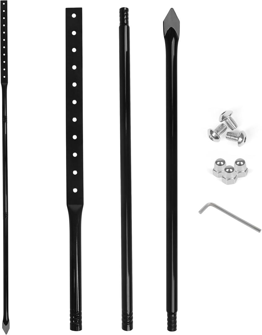 Heavy Duty Metal Thick Stake for Yard Signs, 51 Inches Long Metal Posts with Hardware