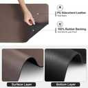 Ecotrim - Dish Drying Mat for Kitchen Counter | Coffee Bar Mat for Countertops | Heat Resistant Drainer Mat with Non-slip Rubber Backed | Hide Stain Kitchen Absorbent Draining Mat | Brown 16"x18"