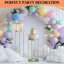 Cylinder Stands for party, 3PCS Elegant Gold Metal Plant Round Pedestal Stand, Display Stand Tables Cake Stand for Party Weddings Birthday Backdrop Decorations