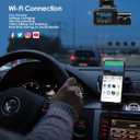 3 Channel Dash Cam with WiFi Function, 4K Front and 1080P Cabin and Rear Dash Camera with Starvis Night Vision, Loop Recording with SD Card Included, 24 Hours Parking Mode and APP Control