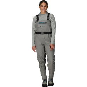 FROGG TOGGS Women's Waterproof Canyon Fishing Stockingfoot Chest Wader for Fishing (Medium, Gray)