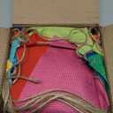 HESTYA 42 Pieces Colorful Pennant Banner Flag Multicolor Bunting Triangle Banner Pennants for Birthdays Classroom School Carnival Garland Outdoor Events Party Hanging Decorations