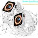 CRIS-BAND Sport Bands Compatible with Apple Watch Band 45mm 44mm 42mm 41mm 40mm 38mm, Water Sweat Shock-Proof Strap Wristband for iWatch Apple Watch Band with Case for Series 9 8 7 6 SE 5 4 3 2 1