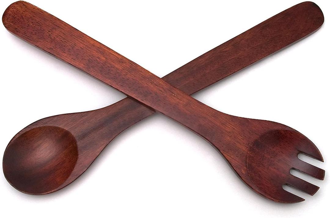 Lipper International Cherry Finished Salad Servers, 12" Long, One Pair