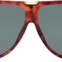 SOJOS Oversized Aviator Sunglasses Polarized Womens Mens Retro Trendy Vintage Big Square Shield SJ2392 Red Tortoise Frame Grey Lens