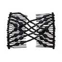 3Pcs Magic Easy Stretchy Hair Comb Beaded Double Combs Elastic Hair Clips Hairstyle Bun Maker for Women