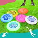 Outdoor Flying Disc 175g,Adult Sport Disc Set for Competitive and Pro Players,Flying Disc Set Includes 1 Glow in The Dark Flying Disc for Beach Pool Game, Camping and Backyard (6 Color Set)
