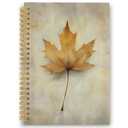 XPH Vintage Fall Maple Leaf Spiral Notebook, Retro Autumn Journaling Notebooks for Note Taking, Autumn Maple Leaf Hardcover Journal for Writing 160 Pages 5.5 x 8.3 Inch, Fall Gifts for Women