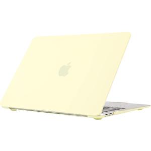 Se7enline Compatible with MacBook Air 13 Inch Case 2018/2019/2020/2021/2022/2023/2024 A1932/A2337/A2179 Smooth Frosted Hard Shell Case Cover for Mac Air 13-Inch Retina Display Touch ID, Mellow Yellow