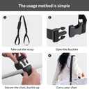 3 Pack Adjustable Chair Carry Strap with Upgraded Padded Shoulder Support, Hands-Free Sling for Folding Camping Chairs, Hiking & Outdoor Trips