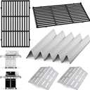 Genesis Grill Parts for Weber Genesis 300 Series (2011-2016), 17.5" Flavorizer Bars 7620, Heat Deflectors 7622 & 19.5" Grill Grate 7524 - Fit E310/E320/E330/S310/S320/S330