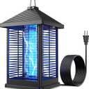 Bug Zapper Indoor & Outdoor with Auto Smart Light Sensor, 4000V Electric Mosquito Zapper, Insect Fly Trapper, Covers 2100sqft, IPX4 Waterproof Mosquito Lamp for Patio, Garage, Backyard, Porch