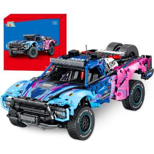 ZGZBLOCK Baja 1000 Trophy Truck Building Blocks Kit,1:12 Scale MOC Race Car Building Toys,Collectible Car Model,for 14+ Year Boys,Adult(1341 Pieces)