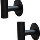 Kruodop Adhesive Hooks Towel Hooks for Bathroom,2 Packs Wall Mount Towel Holder, Matte Wall Robe Hook,Stainless Steel Heavy Duty Door Hanger Towel Hook for Kitchen, Bedroom,Hotel, Set of 3