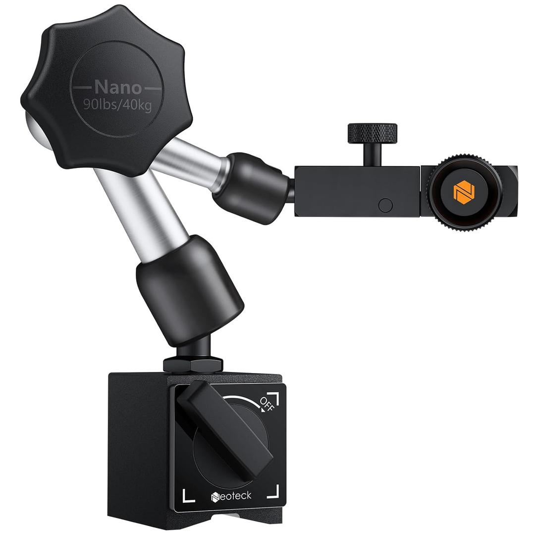 Neoteck Magnetic Base Stand Indicator Holder for Test Indicator Gauge Nano-90lbs/40kg Tensile Force
