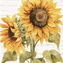 Sunflower Pictures Handpainted Rustic Flower Canvas Pictures Decor Sunflower Wall Art Painting Farmhouse Floral Print on Canvas for Living Room 16"X24"