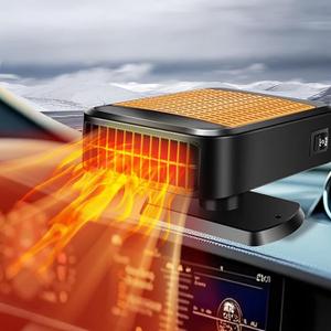 Car Heater 12V Portable Car Heaters for Vehicle – 200W Fast Heating & Cooling Fan, Plug In Cigarette Lighter Windshield Defroster, 360° Rotatable Heater for Car, SUV, Truck, RV