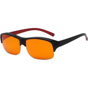Eyekepper 100% Anti-Blue Light Blocking Fitover Glasses Wear Over Computer Glasses With Amber Lens