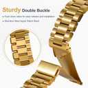 Thin Stainless Steel Band Compatible with Apple Watch 38mm/40mm/41mm, Slim Gold Watch Band for Women, Metal Band Compatible with Apple Watch Series 10/9/8/7/6/5/4/3/2/1/SE/Ultra