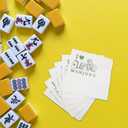 Mahjong Napkins - 4 Packs, 80 Sheets Total, Eco-Friendly Degradable Wood Pulp, Food-Grade Material, Printed "Good Friends, Good Tiles, Great Times" for Game Nights, Parties, Mahjong Gatherings