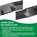 141114 157101 Mower Blades Compatible with Hus qvarna/AYP 22'' Cut Deck, Mulching Blade Replace 406713 134768 532141114 532406713 141114 406713X431 Lawnmower Blade, Fit for 225114X92E2, 2 Pack