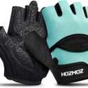 HOZMOZ Ventilated Weight Lifting Gloves, Thick Padded Workout Gym Gloves with Full Palm Protection & Grip & Shock Absorption for Women & Men's Fitness Exercise Training, Medium