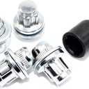 Set of 4 12x1.5 Veritek OE 1.47 Inch Mag Factory Style Replacement Chrome Lug Nut Wheel Locks for Lexus Toyota