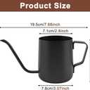 Watering Can for Indoor Plants, 12 oz / 350 ml Mini Plant Waterer, Stainless Steel Watering Can with Long Spout for House Plants, Succulents and Garden Decorative, Gentle Flow & No Spills