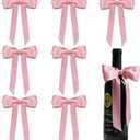 Pink Bows for Gift Wrapping, 5'' X 7'' Satin Gift Bows for Birthday, Wedding, Party, 30 Pcs