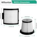 4 Pack IW3511 IW1111 HEPA Filters Replacement for Shark IW3511 DetectPro Lightweight Cordless Stick Vacuum Cleaner. For Shark Detect Pro Auto-Empty System PowerFins Brushroll Portable Handheld 2-In-1