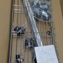 Auslar 3-Shelf Storage Shelves with Casters Heavy Duty 3-Tier Rolling Cart Utility Racks Adjustable Wire Metal Storage Shelving, Chrome