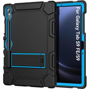 Cantis Case for Samsung Galaxy Tab S10 FE/ S9 FE 5G 10.9 Inch/Galaxy Tab S9 11 Inch 2023, Heavy Duty Shockproof Tablet Case Support S Pen, Black+Blue+Black