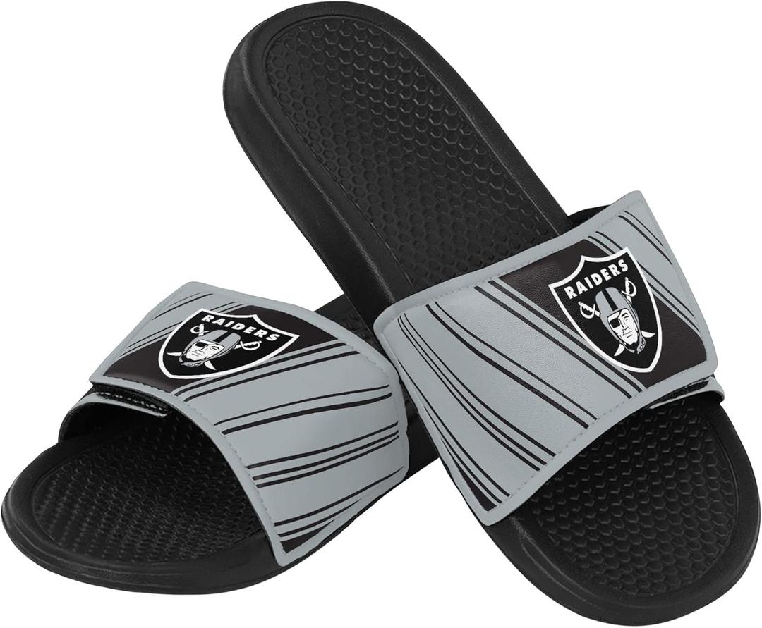 FOCO Mens NFL Team Logo Sport Shower Gel Slide Flip Flop Sandals (11-12, Legacy)