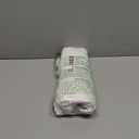 Womens Linen Pants Elastic High Waisted Wide Leg Drawstring Casual Loose Cropped Pants with Pockets (Medium, White)