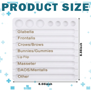 Geelin 1 Pcs Aesthetic Practitioner Syringe Tray with 8 Slots Label Bamboo Vial Holder Syringe Preparation Tray, 2-in-1 Combination Medical Supply Storage for Aestheticians, Nurses (Classic,White)