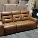 Sitswell Pearce Collection Recling Sofa Brown Leather 88"L x 36"D x 40"H