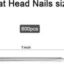 800pcs Galvanized Steel Hardware Nails with Storage Box, 1 Inch Flat Head Nails for Hanging Pictures and Woodworking, Picture Hanging Nails, Small Nails, Wall Nails, Wood Nails, Finishing Nails