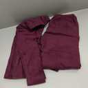 COZZIPLUS Women Velour Lounge Set 2 Piece Velvet Pajama Set Sweatsuit Crew Neck Sweatshirt and Elastic Waist Sweatpant(Burgundy, L)