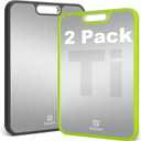 2 Pack Large Titanium Cutting Board 16 x 11 Inch, Cutting Boards Set for Kitchen, Versatile for Chopping, Serving, Bread, Meat, Veggies - Pure Titanium and Wheat Straw PP, 2 Pcs (Green & Gray)